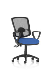 Eclipse Plus II Mesh Deluxe Chair Blue Loop Arms KC0310 DD